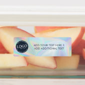 Firmenlogo und benutzerdefinierter Text Etiketten (Befestigt)