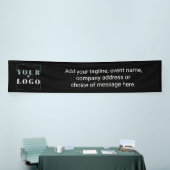 Firmenlogo und benutzerdefinierter Werbetext schwa Banner (Messeveranstaltung)