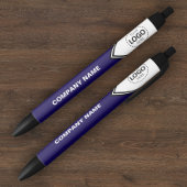 Firmenlogo und Blauer Text-Pen Kugelschreiber