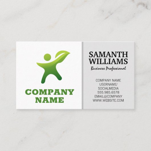 Firmenlogo und einfaches Layout Visitenkarte (Vorderseite)