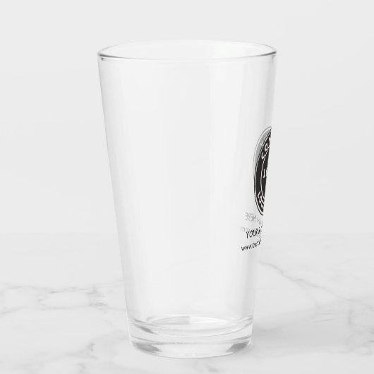 Firmenlogo und Firmenname Mitarbeiter Glas (Rechts)