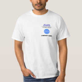 Firmenlogo und Firmenname | Mitarbeiter T-Shirt