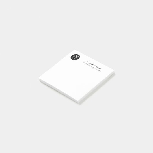 Firmenlogo und Firmenwebsite individuell hinzufüge Post-it Klebezettel (angewinkelt)