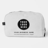 Firmenlogo und Firmenwebsite individuell hinzufüge Waschbeutel (Vorderseite)