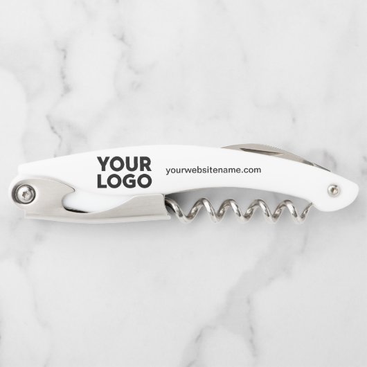 Firmenlogo und Firmenwebsite oder Slogan Kellnermesser (Vorderseite)