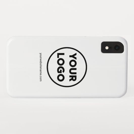 Firmenlogo und Firmenwebsite oder Text Case-Mate iPhone Hülle (Rückseite (Horizontal))