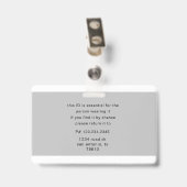 Firmenlogo und Foto Ausweis (Back with Clip)