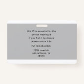 Firmenlogo und Foto Ausweis (Rückseite)