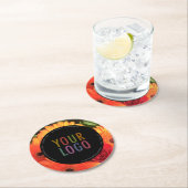 Firmenlogo und Foto für Bar mit benutzerdefinierte Runder Pappuntersetzer (Vor Ort)