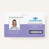 Firmenlogo und Foto-ID für Krankenhausmitarbeiter Ausweis (Vorderseite)