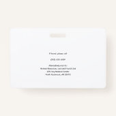 Firmenlogo und Foto-ID für Krankenhausmitarbeiter Ausweis (Rückseite)