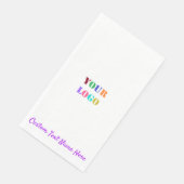 Firmenlogo und Handtücher aus Papier Serviette (Ecke)