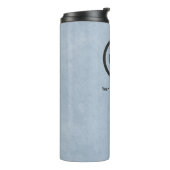 Firmenlogo und Informationen | Blue Background auf Thermosbecher (Nach links gedreht)