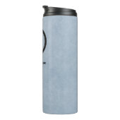 Firmenlogo und Informationen | Blue Background auf Thermosbecher (Nach rechts gedreht)