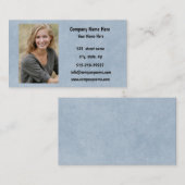 Firmenlogo und Informationen | Blue Background auf Visitenkarte (Vorne/Hinten)