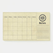 Firmenlogo und Informationen | Gelber Hintergrund Post-it Klebezettel (Vorderseite)