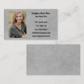 Firmenlogo und Informationen | Grauer Hintergrund Visitenkarte (Vorne/Hinten)