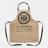 Firmenlogo und Informationen | Hintergrundinformat Schürze (Vorderseite)