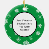 Firmenlogo und Informationen Kunde Keramik Ornament (Hinten)