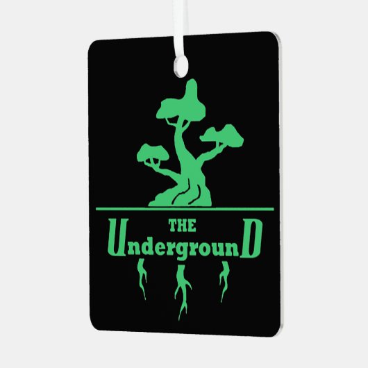 Firmenlogo und Informationen Kundenempfehlung Ornament Aus Metall (Vorderseite links)