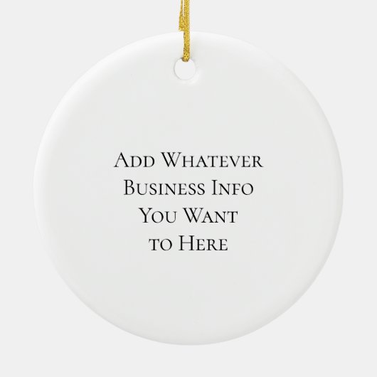 Firmenlogo und Informationen Kundengeschenk Keramik Ornament (Hinten)