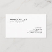 Firmenlogo und Kontaktinformationen Visitenkarte (Rückseite)