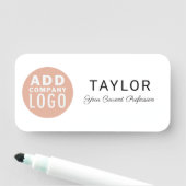 Firmenlogo und Mitarbeiter Namensschild (Beispiel)