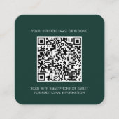 Firmenlogo und moderner QR-Code Quadratische Visitenkarte (Vorderseite)