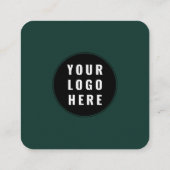Firmenlogo und moderner QR-Code Quadratische Visitenkarte (Rückseite)