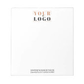 Firmenlogo und Notepad mit benutzerdefiniertem Tex Notizblock (Vorderseite)