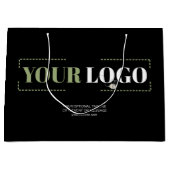 Firmenlogo und optionale Werbung für benutzerdefin Große Geschenktüte (Vorderseite)