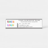 Firmenlogo und Personalisierter Schreibtisch Schreibtischnamensplakette (Vorderseite )