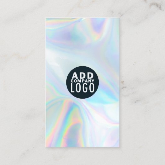 Firmenlogo und QR-Code DIY Coworker Holographisch Visitenkarte (Rückseite)