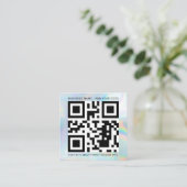 Firmenlogo und QR-Code DIY Holografisch Quadratische Visitenkarte (Stehend Vorderseite)