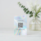 Firmenlogo und QR-Code DIY Holografisch Visitenkarte (Stehend Vorderseite)