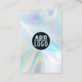 Firmenlogo und QR-Code DIY Holografisch Visitenkarte (Rückseite)