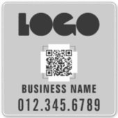 Firmenlogo und QR-Code Fenster Vinyl Bumper St. Aufkleber (Vorderseite)