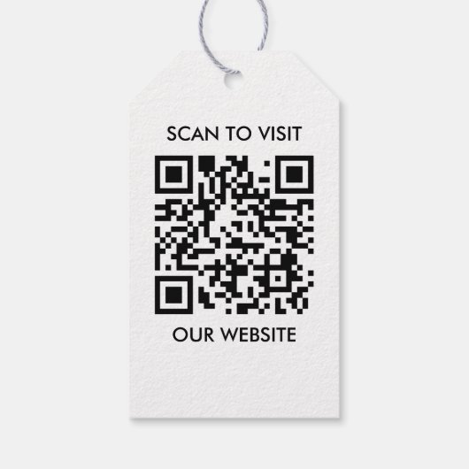 Firmenlogo und QR-Code Geschenkanhänger (Rückseite)