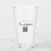 Firmenlogo und QR-Code Glas (Rückseite)
