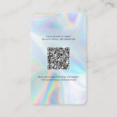 Firmenlogo und QR-Code holografisch Visitenkarte (Vorderseite)