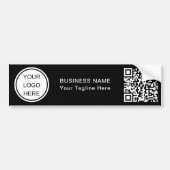 Firmenlogo und QR-Code l Schwarz-Weiß-Branding Autoaufkleber (Vorne)