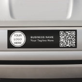 Firmenlogo und QR-Code l Schwarz-Weiß-Branding Autoaufkleber