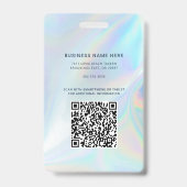 Firmenlogo und QR-Code Mitarbeiter Ausweis (Rückseite)