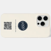 Firmenlogo und QR-Code Mitarbeiter Case-Mate iPhone Hülle (Rückseite (Horizontal))