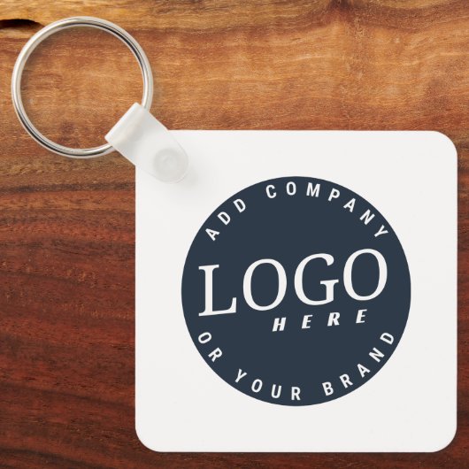 Firmenlogo und QR-Code Mitarbeiter Schlüsselanhänger (Vorderseite)