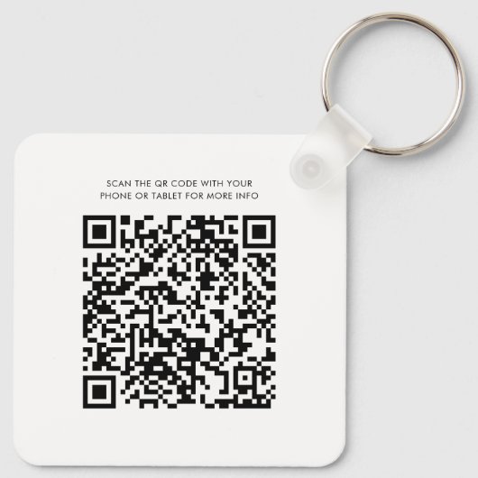 Firmenlogo und QR-Code Mitarbeiter Schlüsselanhänger (Rückseite)