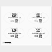 Firmenlogo und QR-Code Ovaler Aufkleber (Blatt)