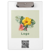 Firmenlogo und QR-Code Promo Merch Klemmbrett (Vorderseite)