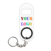 Firmenlogo und QR-Code Schlüsselanhänger Flaschenö Mini Flaschenöffner (Vorderseite)