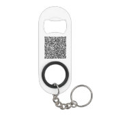 Firmenlogo und QR-Code Schlüsselanhänger Flaschenö Mini Flaschenöffner (Rückseite)